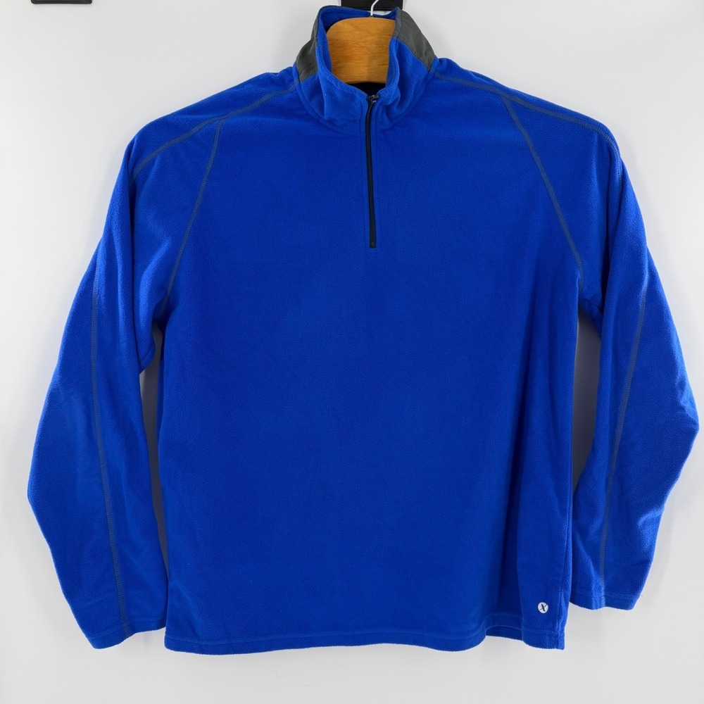 Xersion Mens Royal‎ Blue Quarter Zip Fleece Pullover Athletic Sweatshirt XL
